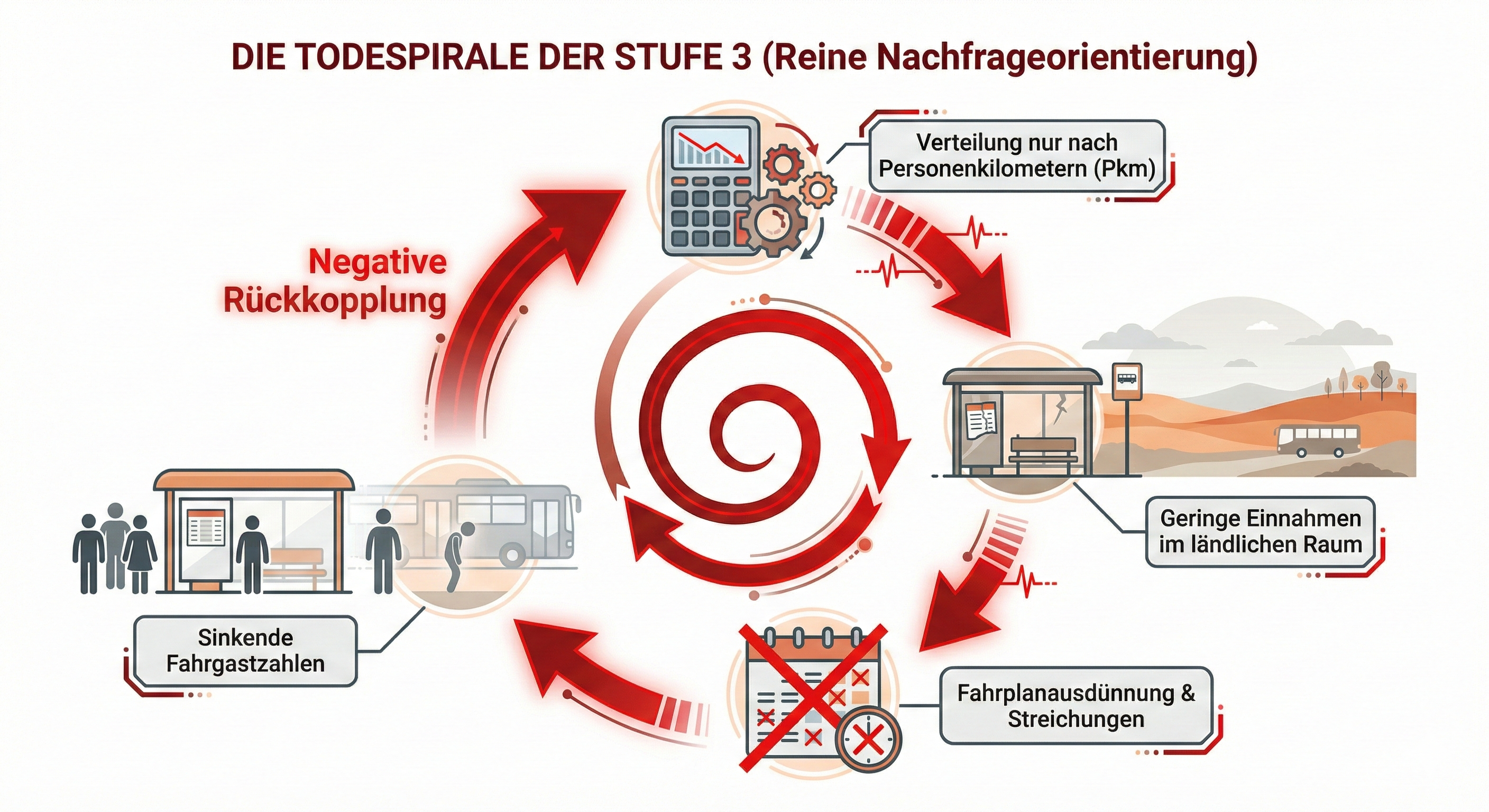 Todesspirale der Nachfrageorientierung im ÖPNV