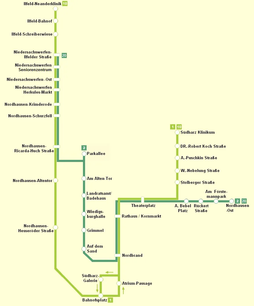 Erweiterung des Straßenbahnnetzes in Nordhausen